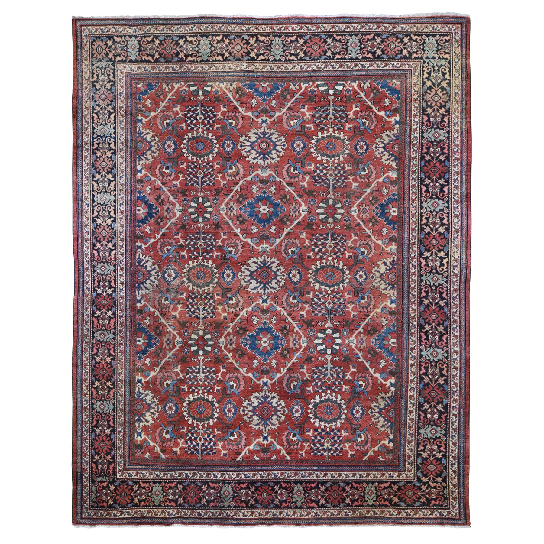 Traditional Wool Hand-Knotted Area Rug 10'10